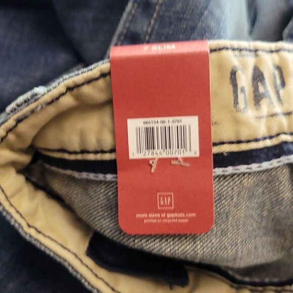GAP DEMIN Girls Distressed Jeans Size 7 Slim - Picture 11 of 13